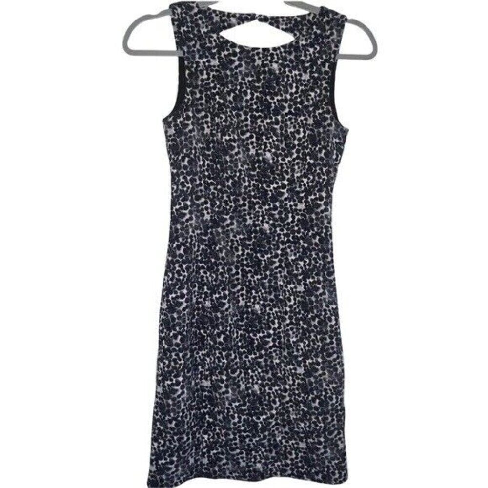 H&M Key Hole Cut Out Back Sleeveless Dress Black White Women's Size 2